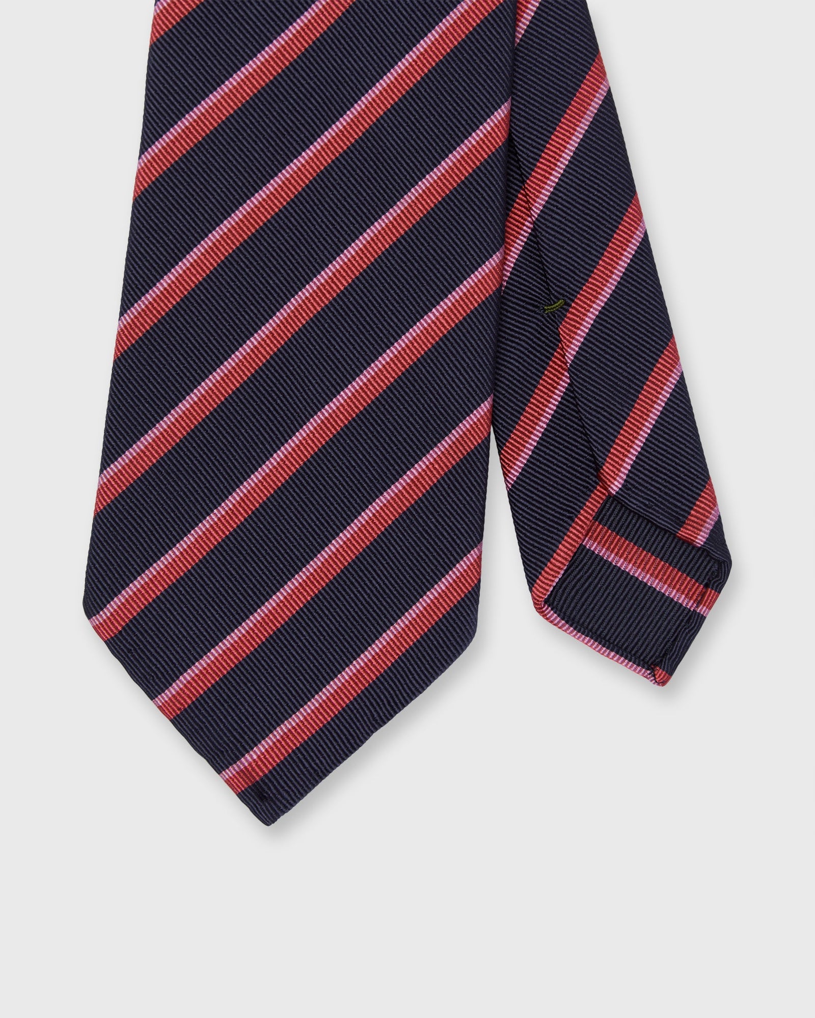 Silk Woven Tie In Pink Light Pink Stripe