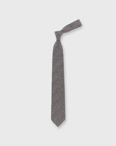 Silk Jacquard Tie In Midnight Bone