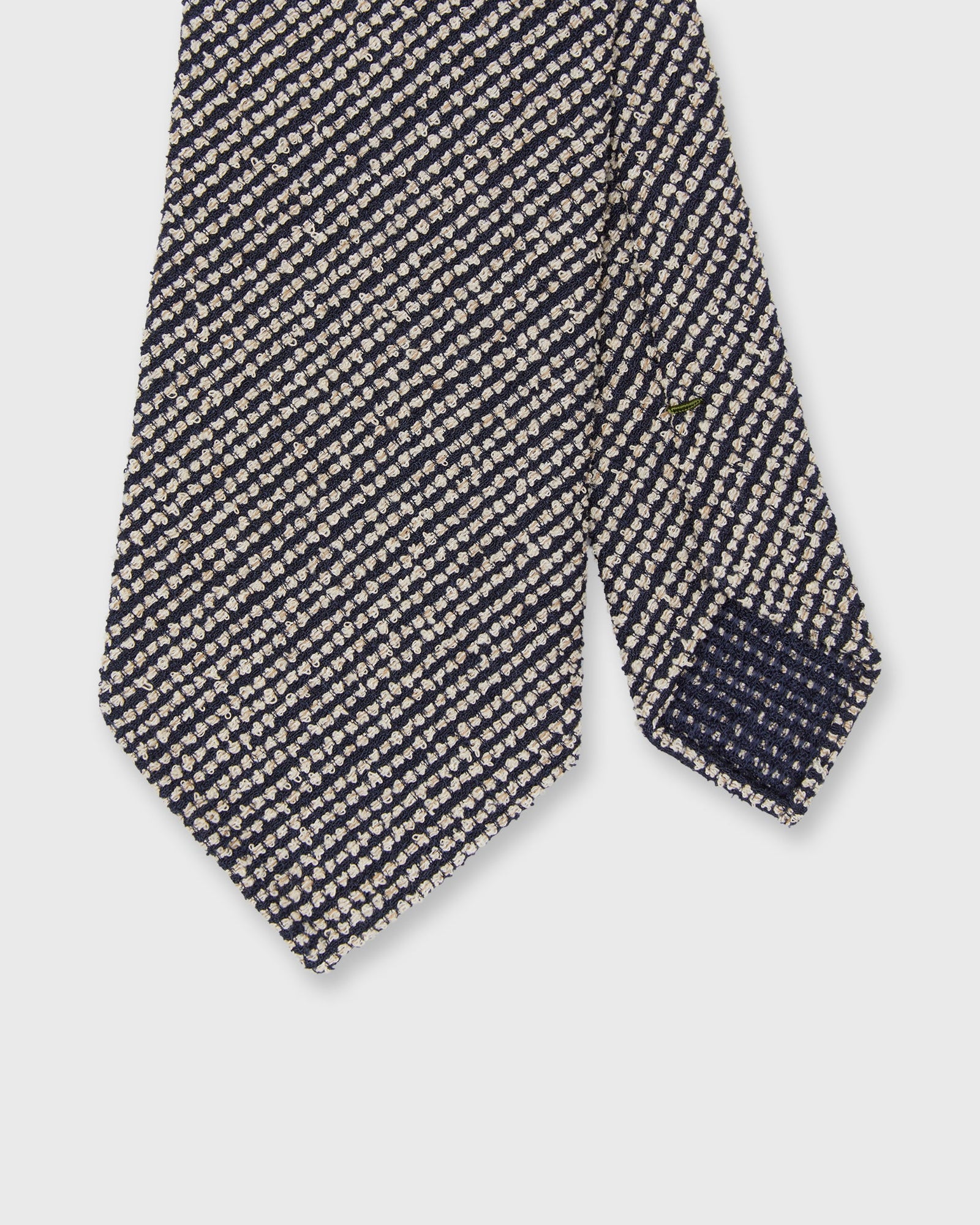 Silk Jacquard Tie In Midnight Bone