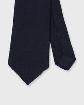 Silk Jacquard Tie in Midnight