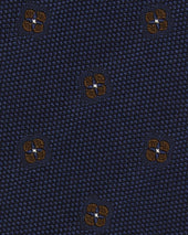 Silk Cotton Mogador Tie In Brown Clover Dot
