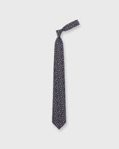 Silk Print Tie In Beet Sky Floral
