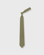 Silk Print Tie In Spring Straw Purple Floral