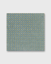 Linen Print Pocket Square In Stone Medallion