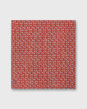 Linen Print Pocket Square In Red Sky Floral