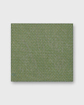 Cotton Print Pocket Square In Green Aegean Floral