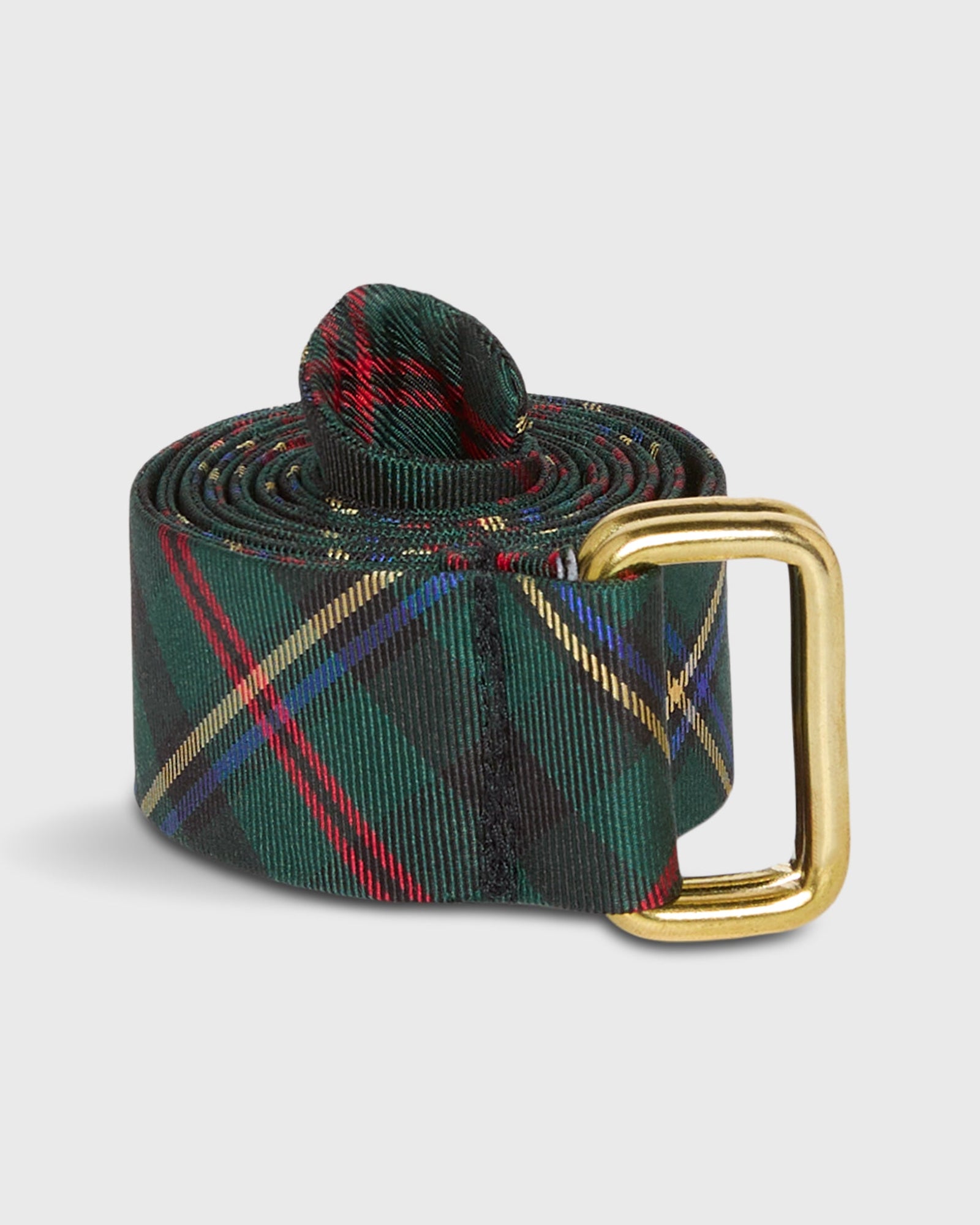 D Ring Belt In Malcom Woven Tartan