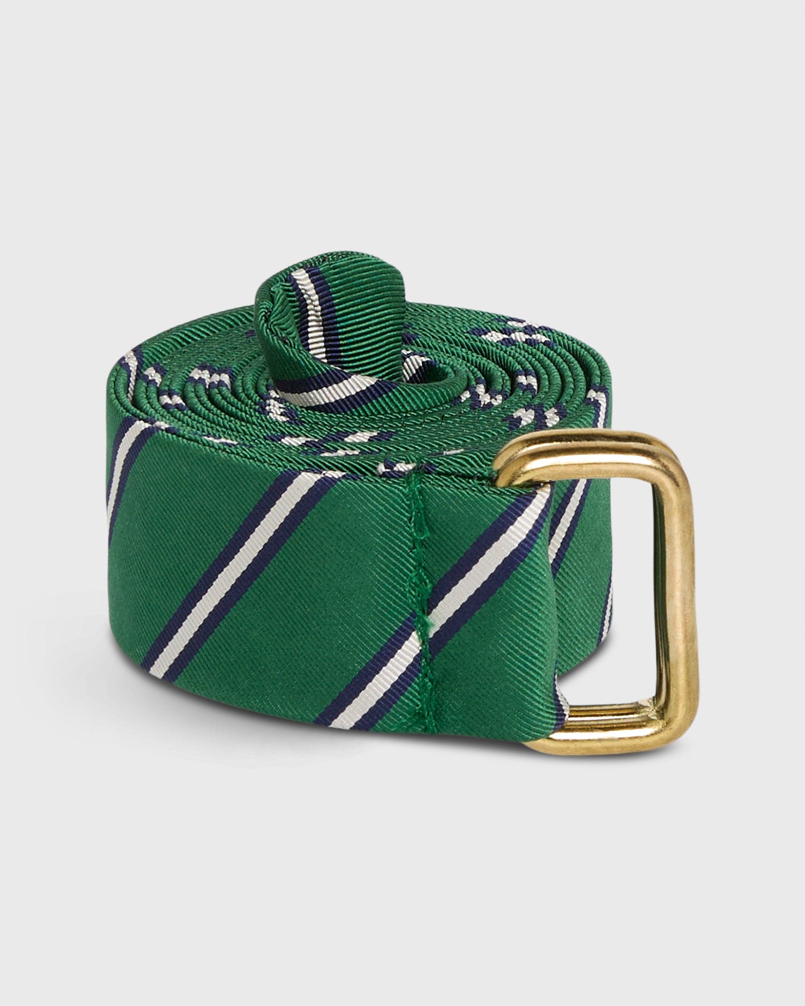 D Ring Belt In Navy Queens Stripe