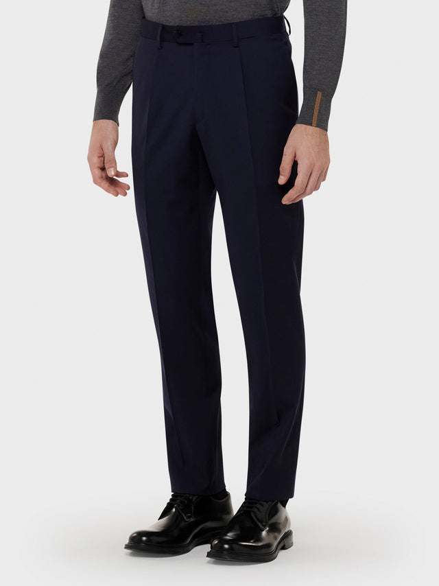 Pantalone in lana blu
