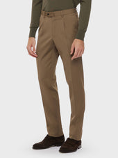 Pantalone in lana beige