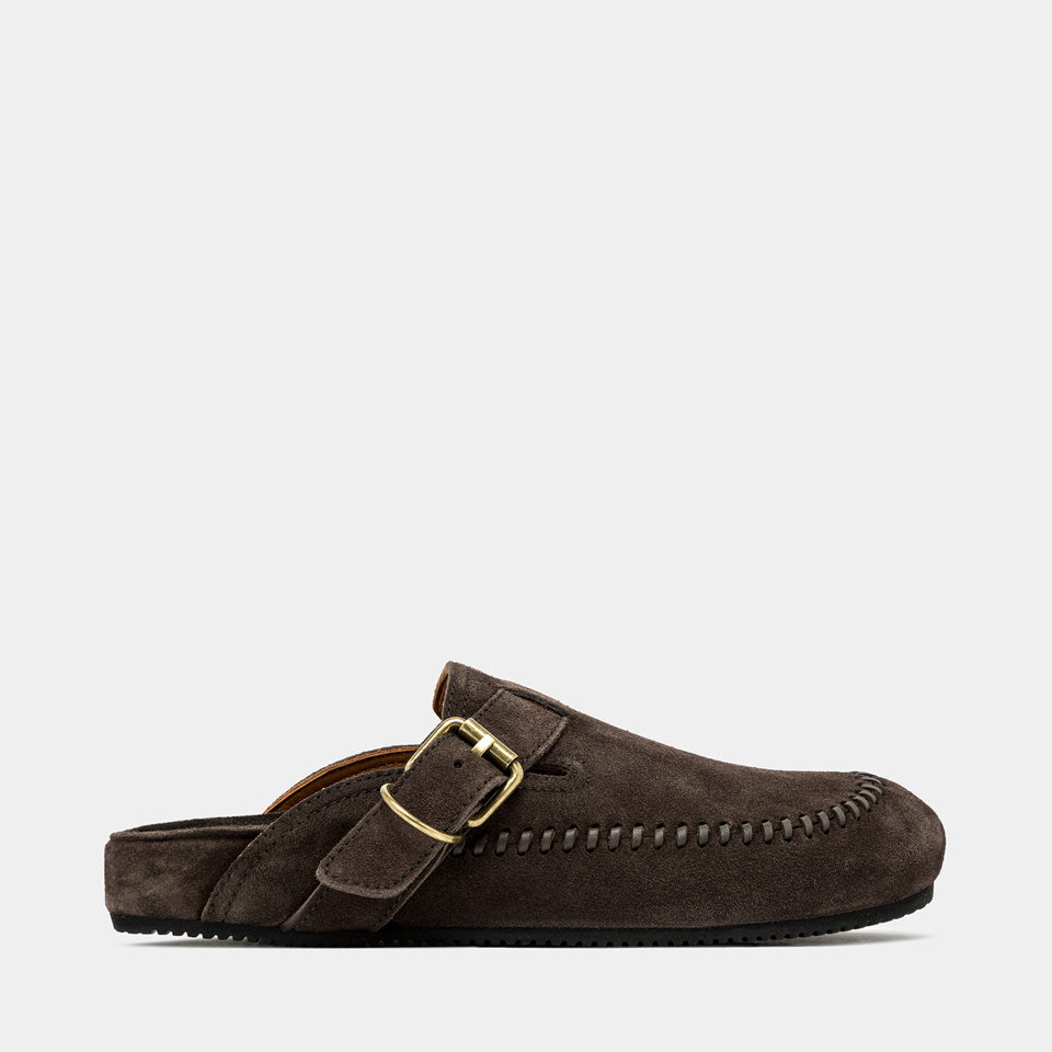 SABOT CORTONA IN SUEDE MOKA