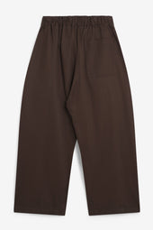 Aw26 Box Pleat Trouser Coffee Brown