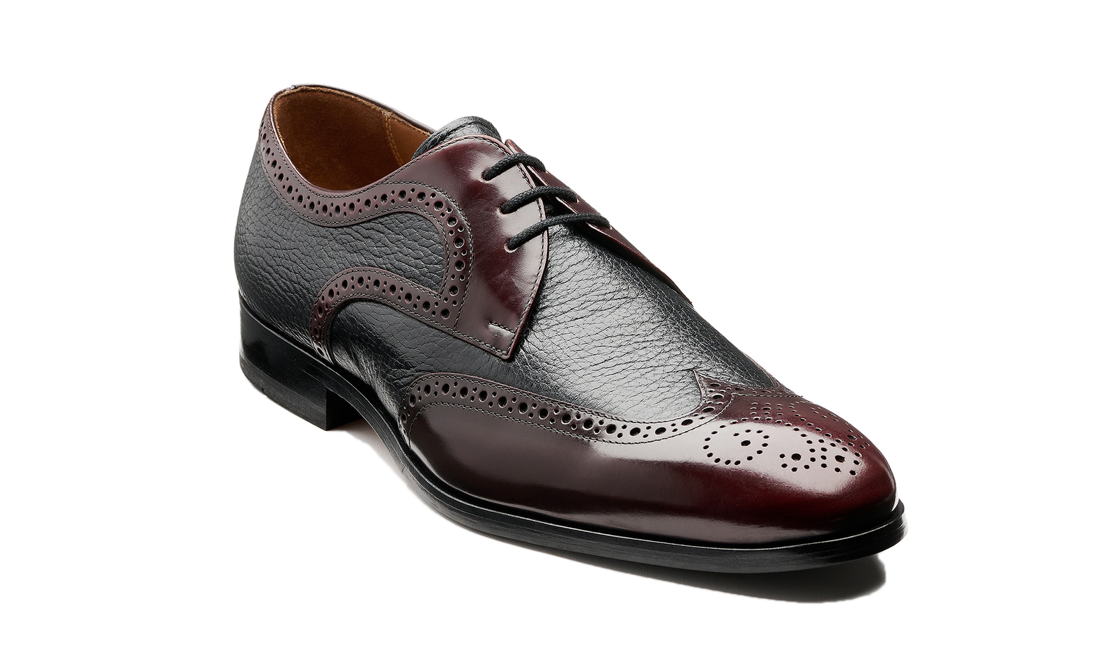 Salcombe Burgundy Hi Shine Deer Skin