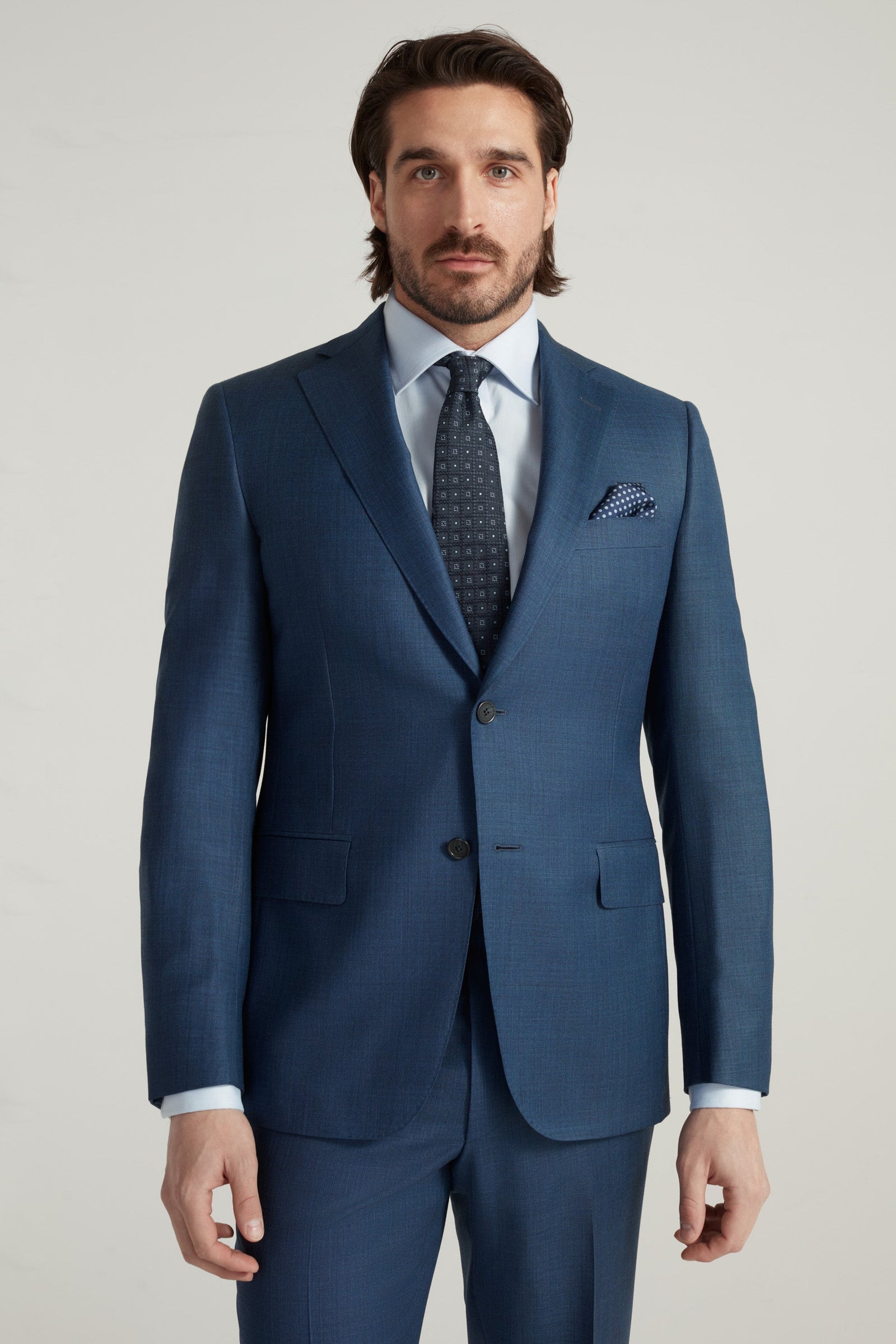 Super 130 S Milano Sharkskin Suit