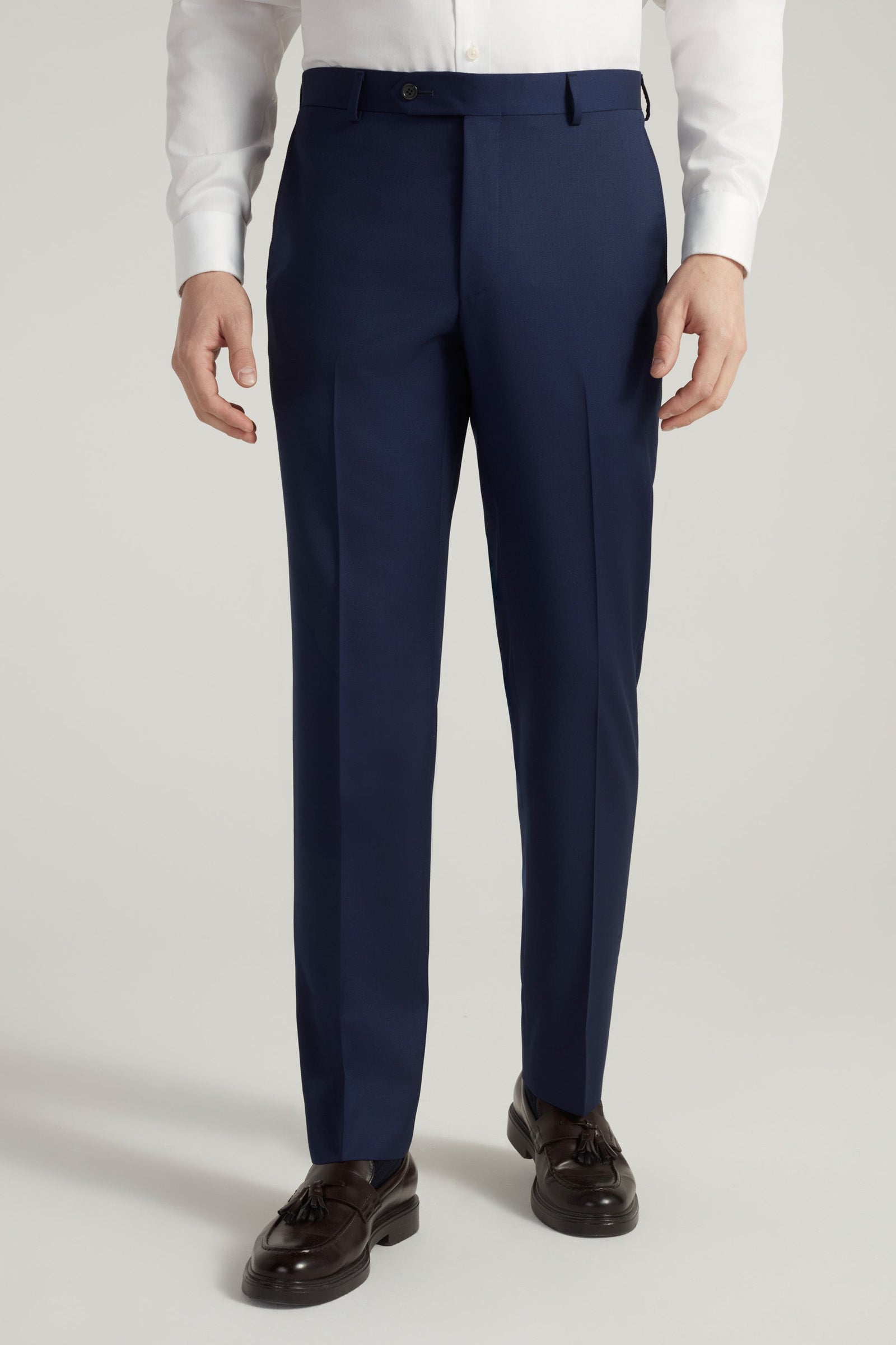 Marine Blue Super 110 S Smart Wool Serge Trousers