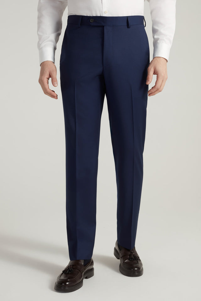 Marine Blue Super 110's Smart Wool Serge Trousers