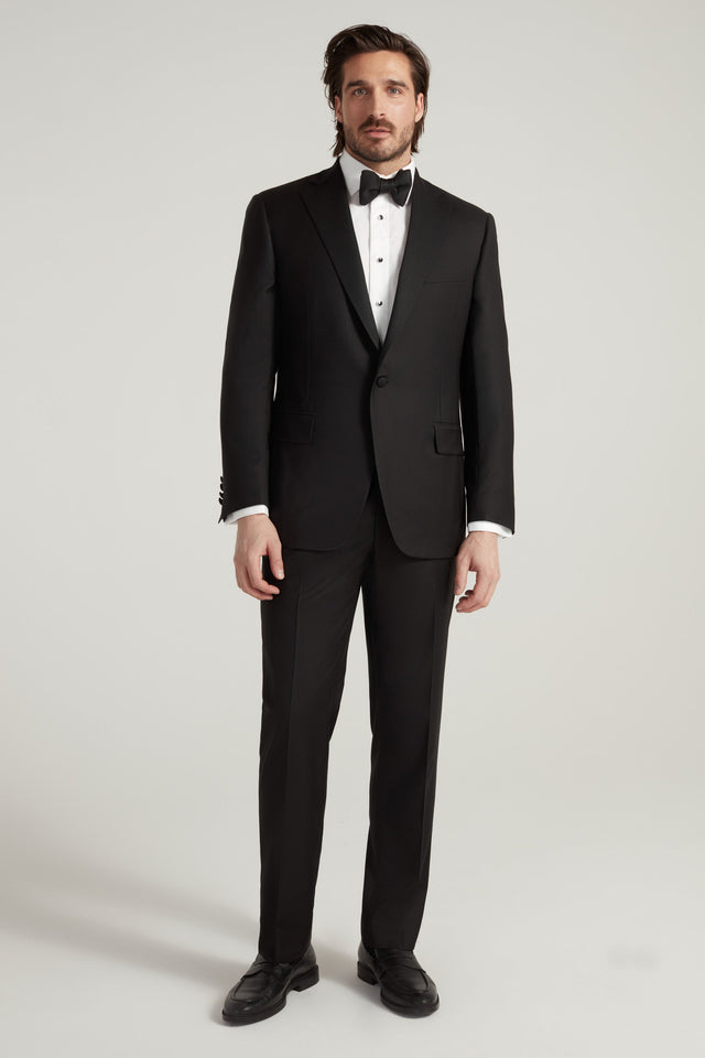 Black Honey Way Super 150's Notch Lapel Tuxedo