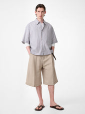 Sanko Shirt In Grey Stripe