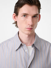 Sanko Shirt In Grey Stripe