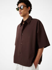 Sanko Short Sleeve Shirt In Cocoa