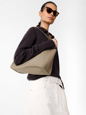 Doublet Leather Medi Bag In Elephant