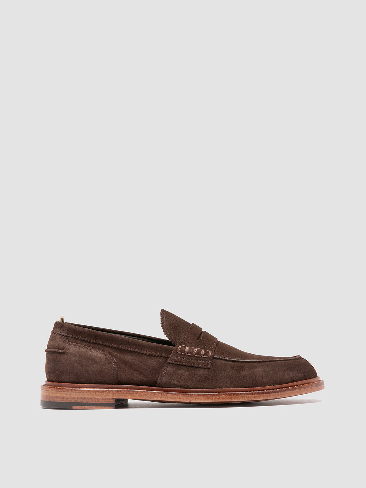 Sax 001 Brown Suede Penny Loafers