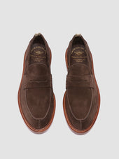 Sax 001 Brown Suede Penny Loafers