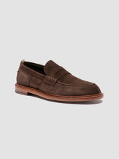 Sax 001 Brown Suede Penny Loafers