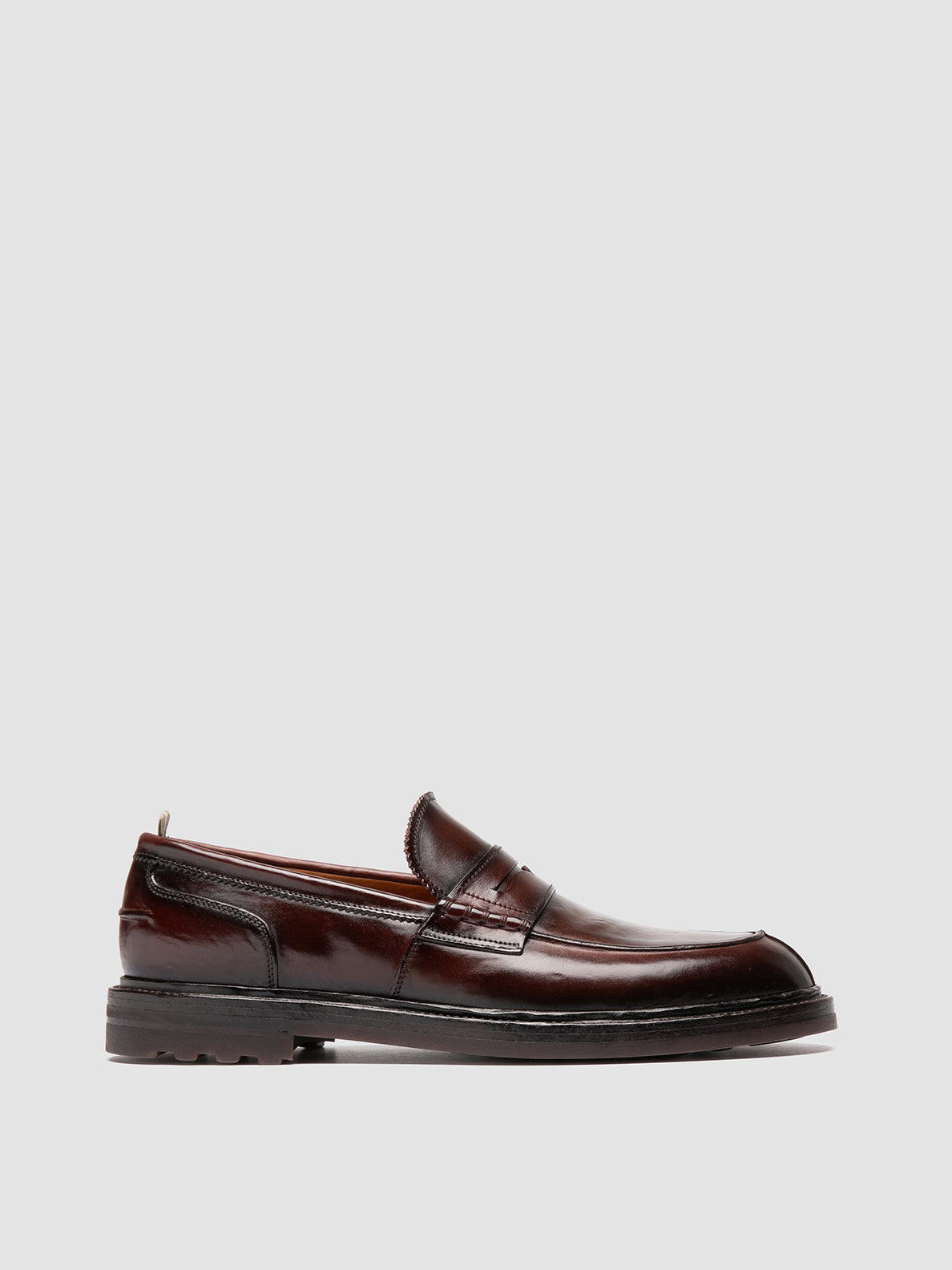 Sax Flexi 001 Burgundy Leather Penny Loafers