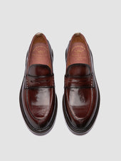 Sax Flexi 001 Burgundy Leather Penny Loafers