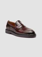 Sax Flexi 001 Burgundy Leather Penny Loafers