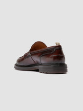Sax Flexi 001 Burgundy Leather Penny Loafers