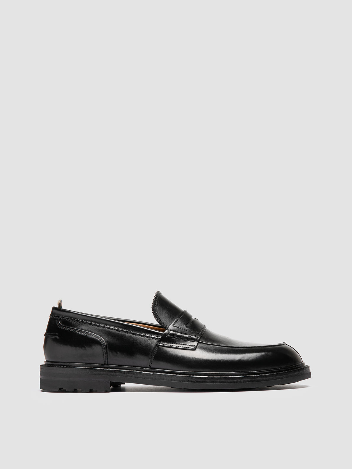 Sax Flexi 001 Black Leather Penny Loafers