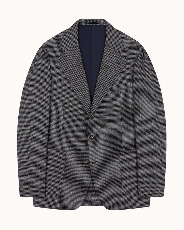 Sport Jacket - Grey Houndstooth Wool