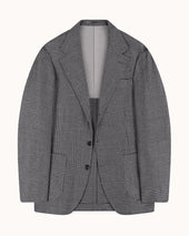 Sport Jacket - Grey Glen Check Wool Linen