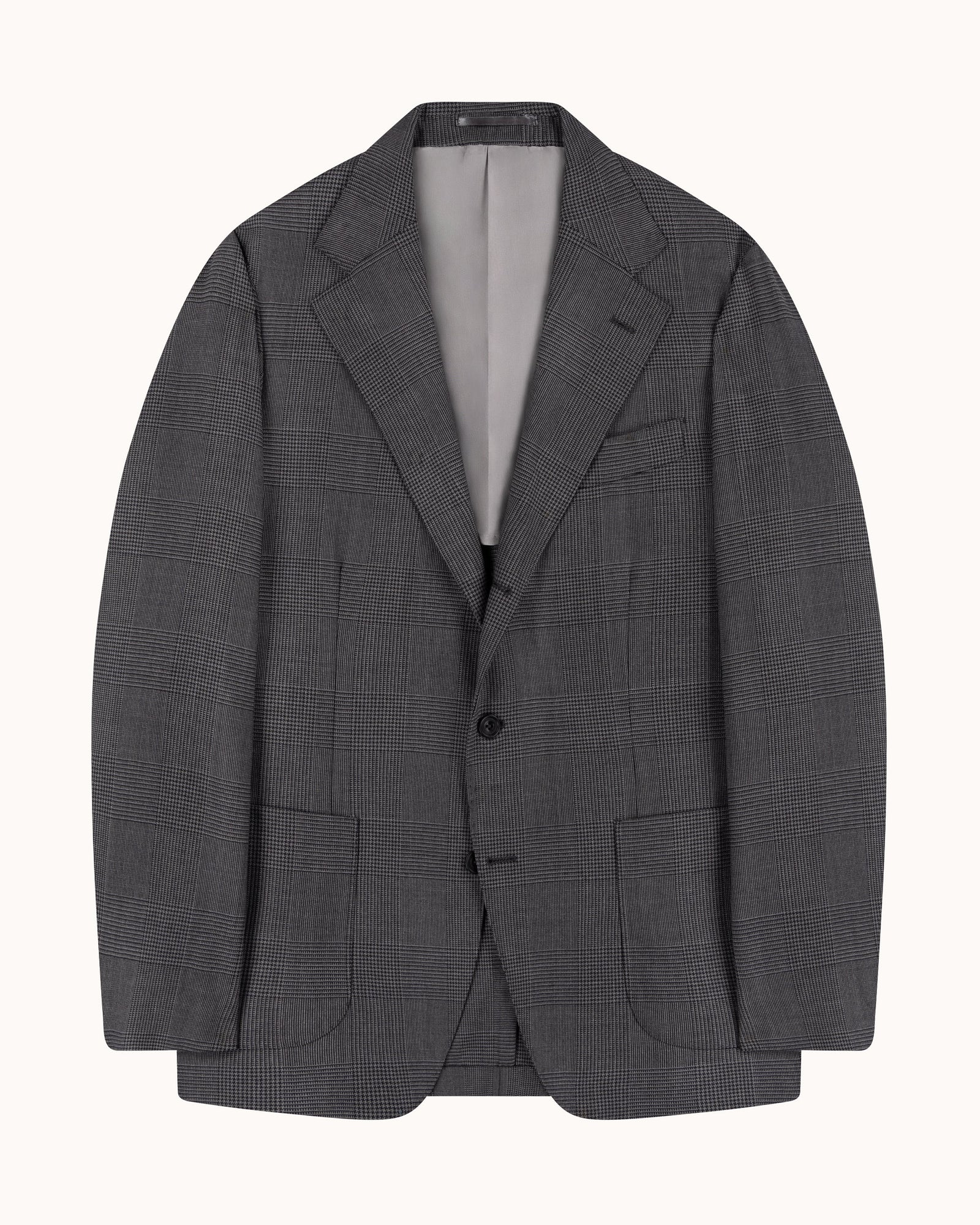 Sport Jacket - Grey Glen Check High Twist Merino Wool