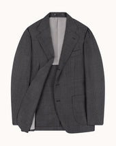 Sport Jacket - Grey Glen Check High Twist Merino Wool