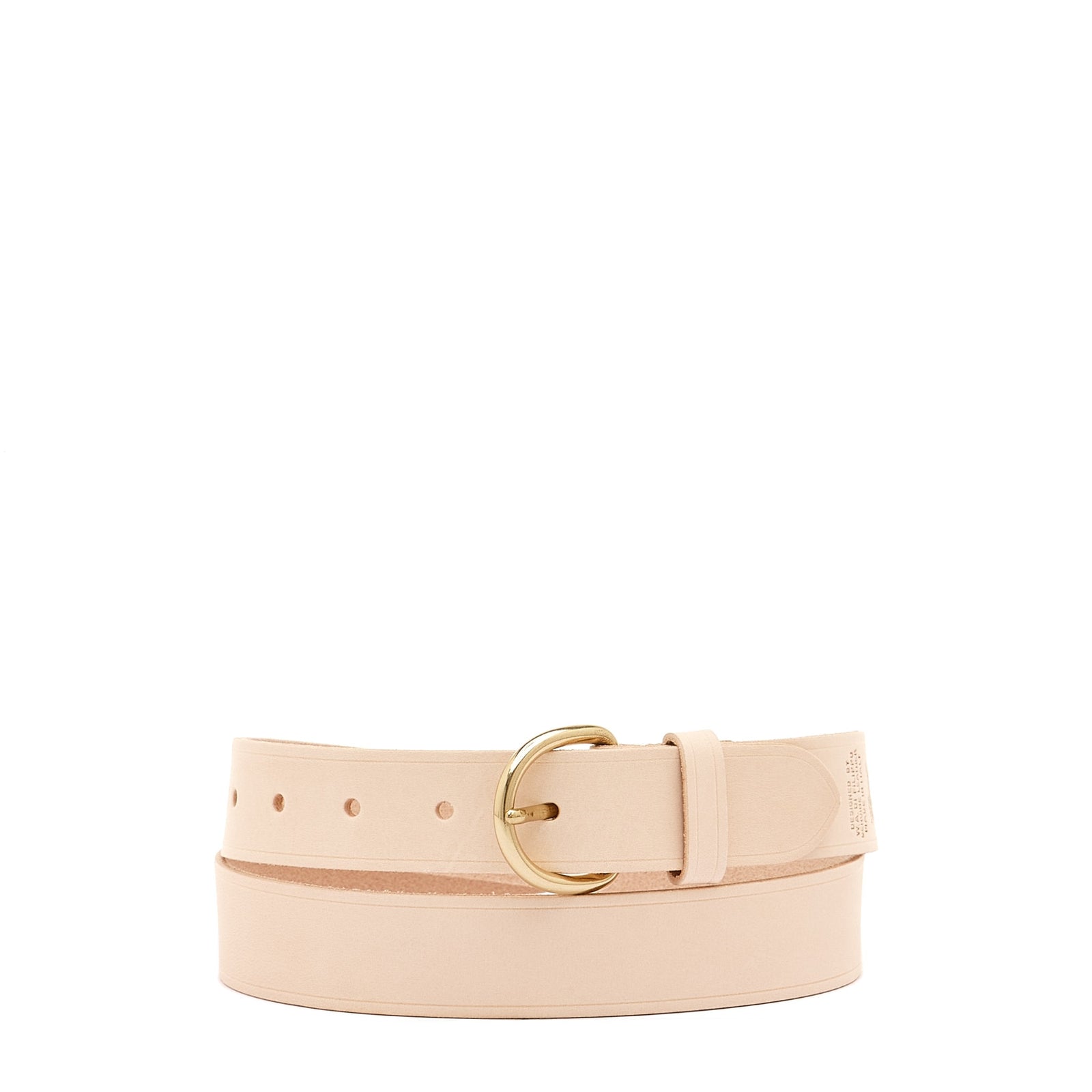 Belt in leather color natural
