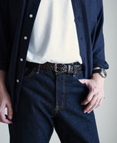Leather Mesh Belt Chrome Excel