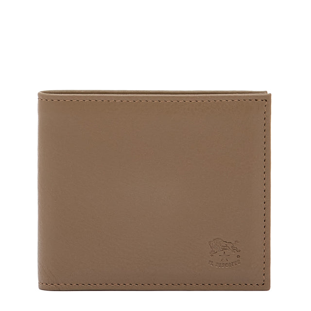 Feniglia | Men's bi-fold wallet in leather color light grey
