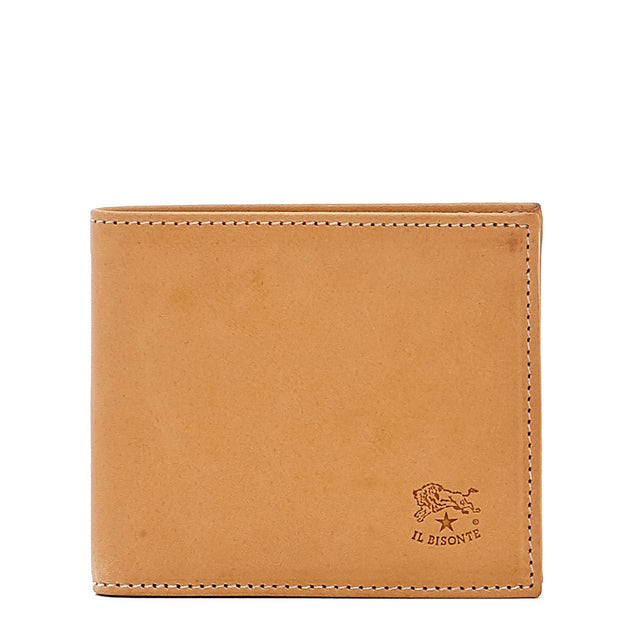 Feniglia | Men's bi-fold wallet in leather color natural
