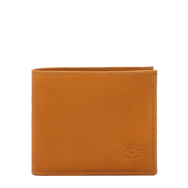 Men S Bi Fold Wallet In Vintage Leather Color Natural