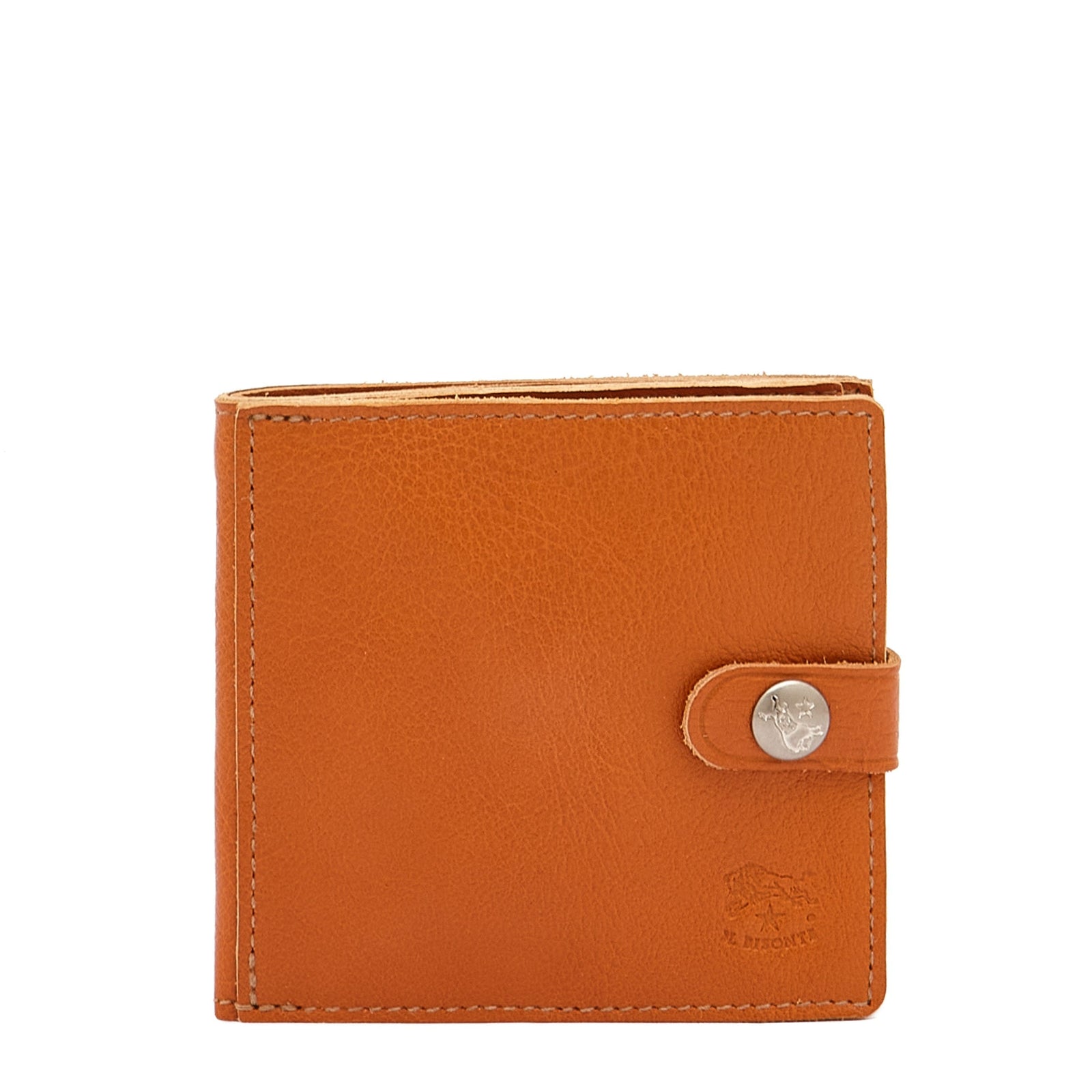 Men S Bi Fold Wallet In Leather Color Caramel