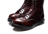 Burgundy Rub-Off 11 Eye Steel Toe Derby Boot