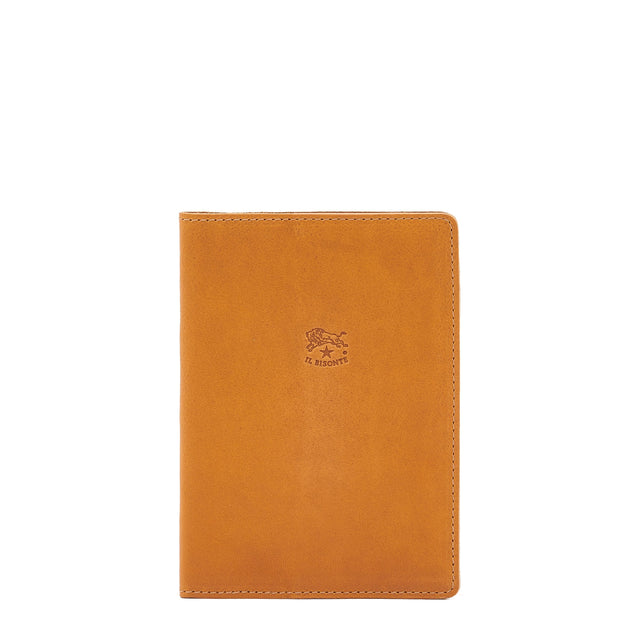 Passport holder in vintage leather color natural