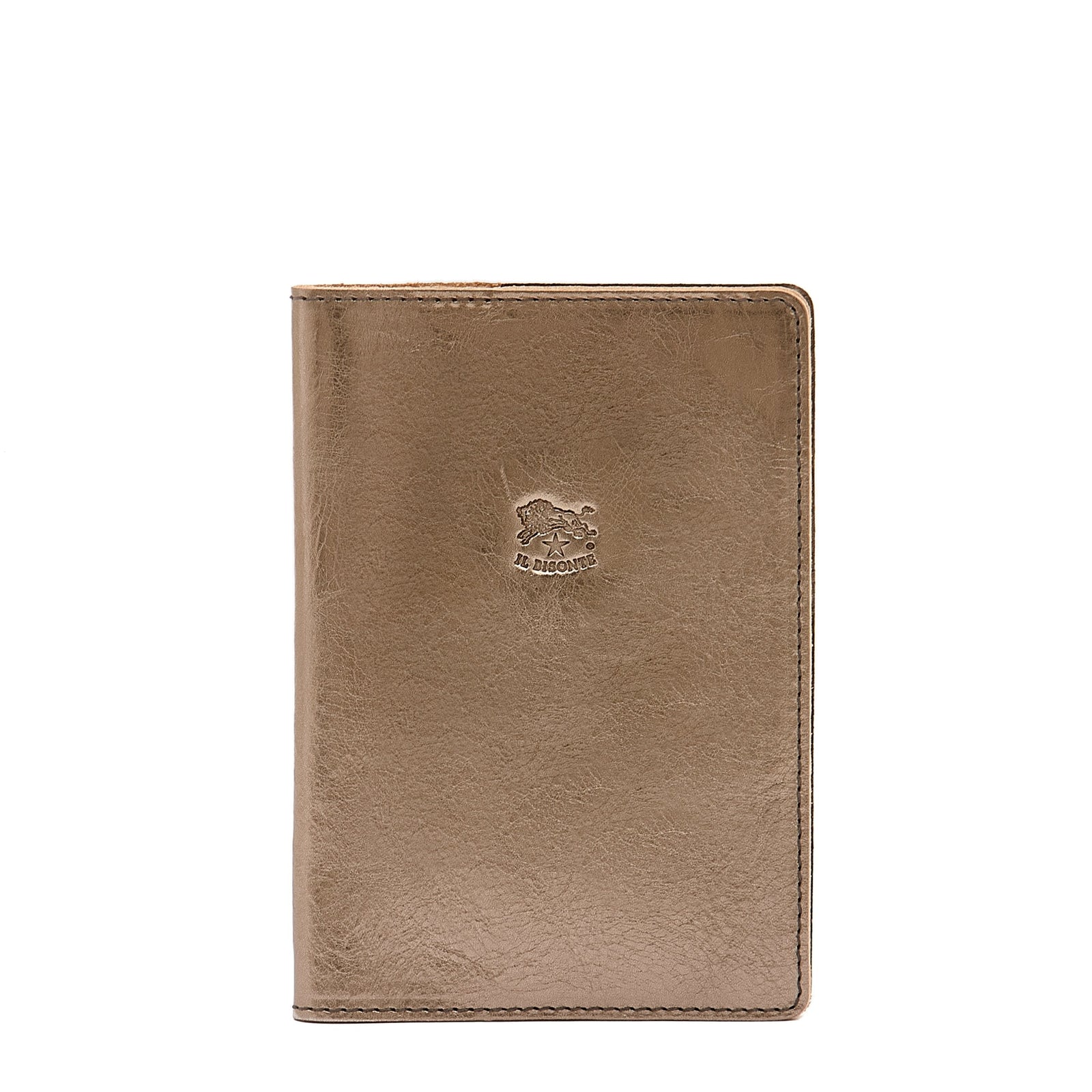 Passport Holder In Metallic Leather Color Metallic Bronze