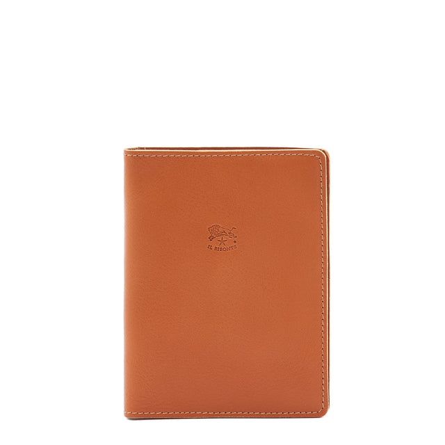Passport Holder In Leather Color Caramel