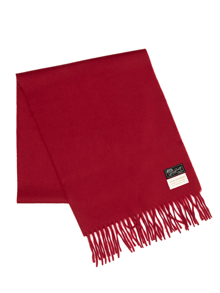 Plain cashmere red scarf