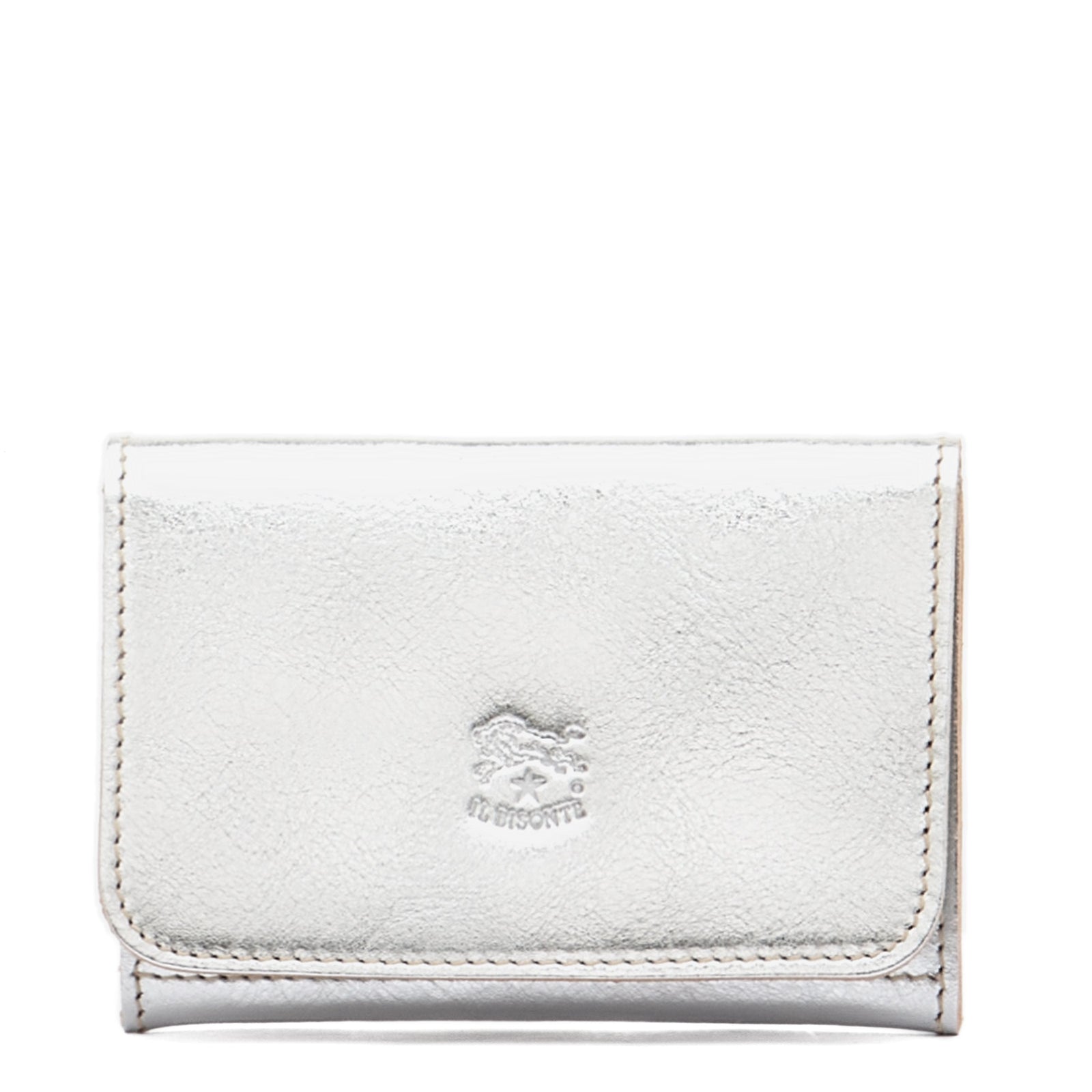 Card Case In Metallic Leather Color Metallic