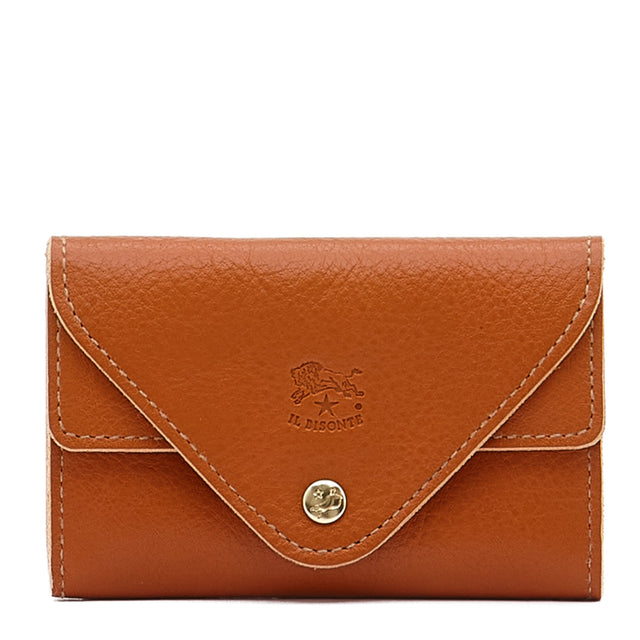 Uffizi | Card case in leather color caramel
